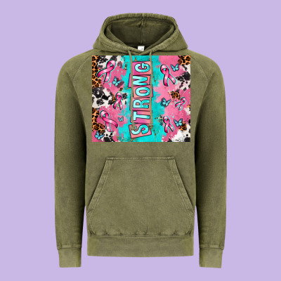 Breast Cancer Awareness Strong Vintage Hoodie Designed By Adodesignshop