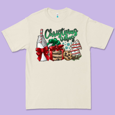 Christmas Vibes Premium Tee Designed By Cowhidedigitalart