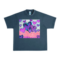 Midnight Navy love Urban Heavy Tee - CowhideDigitalArt