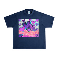 Navy love Urban Heavy Tee - CowhideDigitalArt