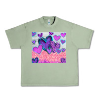 Oil Green love Urban Heavy Tee - CowhideDigitalArt