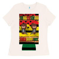 Bone juneteenth freedom day 12 oz can cooler (slim) 2 Ladies Tee - Artiststas