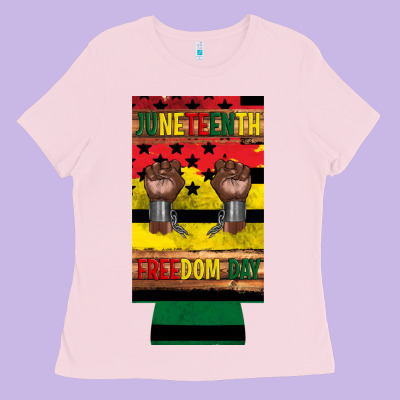 Juneteenth Freedom Day 12 Oz Can Cooler (slim) 2 Ladies Tee Designed By Artiststas