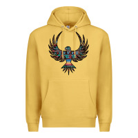 Antique Gold aztec leopard thunderbird Premium Hoodie - RanaPortraitStore
