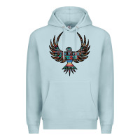 Blue Mist aztec leopard thunderbird Premium Hoodie - RanaPortraitStore