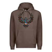 Coffee aztec leopard thunderbird Premium Hoodie - RanaPortraitStore