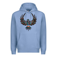Colony Blue aztec leopard thunderbird Premium Hoodie - RanaPortraitStore
