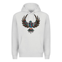 Dove Grey aztec leopard thunderbird Premium Hoodie - RanaPortraitStore