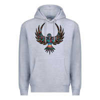 Heather Grey aztec leopard thunderbird Premium Hoodie - RanaPortraitStore
