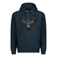 Navy aztec leopard thunderbird Premium Hoodie - RanaPortraitStore