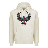 Oatmeal Heather aztec leopard thunderbird Premium Hoodie - RanaPortraitStore