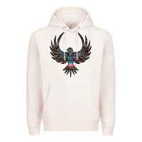 Pale Pink aztec leopard thunderbird Premium Hoodie - RanaPortraitStore