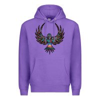 Purple aztec leopard thunderbird Premium Hoodie - RanaPortraitStore