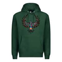 Sports Green aztec leopard thunderbird Premium Hoodie - RanaPortraitStore
