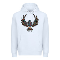 White aztec leopard thunderbird Premium Hoodie - RanaPortraitStore