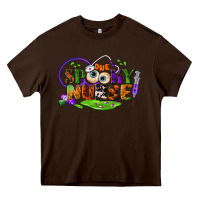 Chocolate Brown one spooky nurse Heavy Core Tee - BundleAndBundleShop