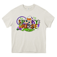 Cream one spooky nurse Heavy Core Tee - BundleAndBundleShop