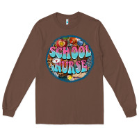 Chestnut western groovy school nurse Long Sleeve Tee - BarkalooDesign