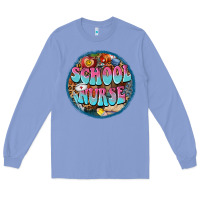 Colony Blue western groovy school nurse Long Sleeve Tee - BarkalooDesign