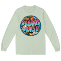 Matcha western groovy school nurse Long Sleeve Tee - BarkalooDesign