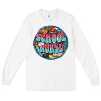 White western groovy school nurse Long Sleeve Tee - BarkalooDesign