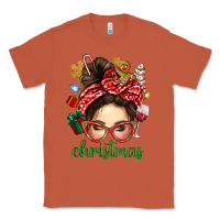 Copper Christmas Messy Bun With Gingerbread Man Classic Tee - BundleAndBundleShop