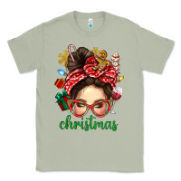 Matcha Christmas Messy Bun With Gingerbread Man Classic Tee - BundleAndBundleShop