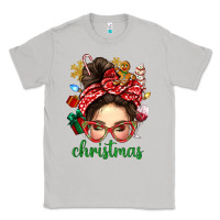 Moon Dust Christmas Messy Bun With Gingerbread Man Classic Tee - BundleAndBundleShop