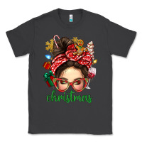 Smoke Christmas Messy Bun With Gingerbread Man Classic Tee - BundleAndBundleShop