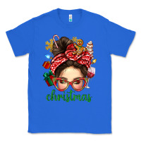 True Royal Christmas Messy Bun With Gingerbread Man Classic Tee - BundleAndBundleShop