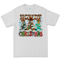 Dove Grey Howdy Christmas Premium Tee - CowhideDigitalArt