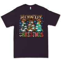 Plum Howdy Christmas Premium Tee - CowhideDigitalArt