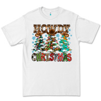 White Howdy Christmas Premium Tee - CowhideDigitalArt