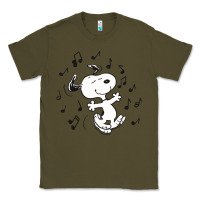 Army Green dancing dog Classic Tee - DesigneFamous