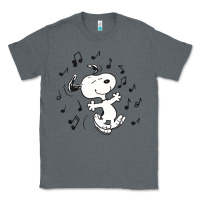 Charcoal Heather dancing dog Classic Tee - DesigneFamous