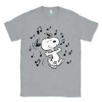 Heather Grey dancing dog Classic Tee - DesigneFamous