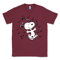 Burgundy dancing dog Classic Tee - DesigneFamous