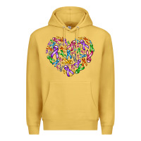 Antique Gold cancer ribbon heart Premium Hoodie - AdoDesignShop