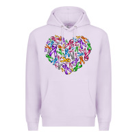 Lilac cancer ribbon heart Premium Hoodie - AdoDesignShop