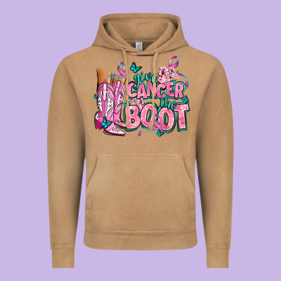 Give The Cancer Boot Vintage Hoodie Designed By Adodesignshop