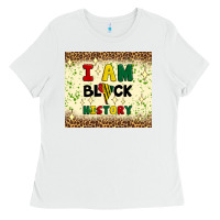 White i am black history Ladies Tee - Artiststas