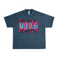 Midnight Navy Love Valentine Urban Heavy Tee - CowhideDigitalArt