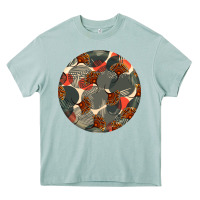 Arona african fabric pattern round earrings 5 Heavy Core Tee - BundleAndBundleShop