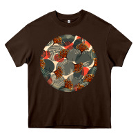Chocolate Brown african fabric pattern round earrings 5 Heavy Core Tee - BundleAndBundleShop