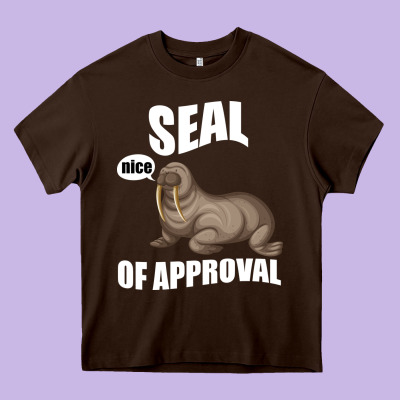 Seal Nice Of Approval Heavy Core Tee Designed By Bettercallsaul