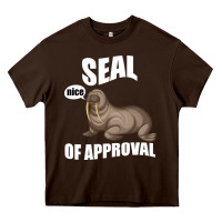 Chocolate Brown Seal nice Of Approval Heavy Core Tee - Bettercallsaul
