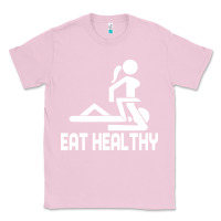 Bubblegum Pink eat healthy Classic Tee - DesigneFamous