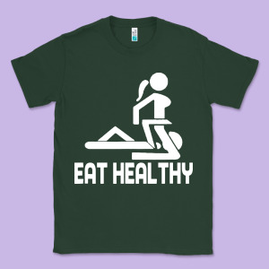 Eat Healthy Classic Tee Designed By Designefamous