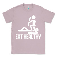 Lilac eat healthy Classic Tee - DesigneFamous
