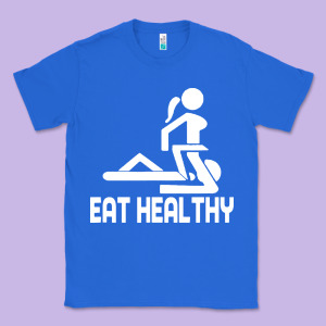 Eat Healthy Classic Tee Designed By Designefamous